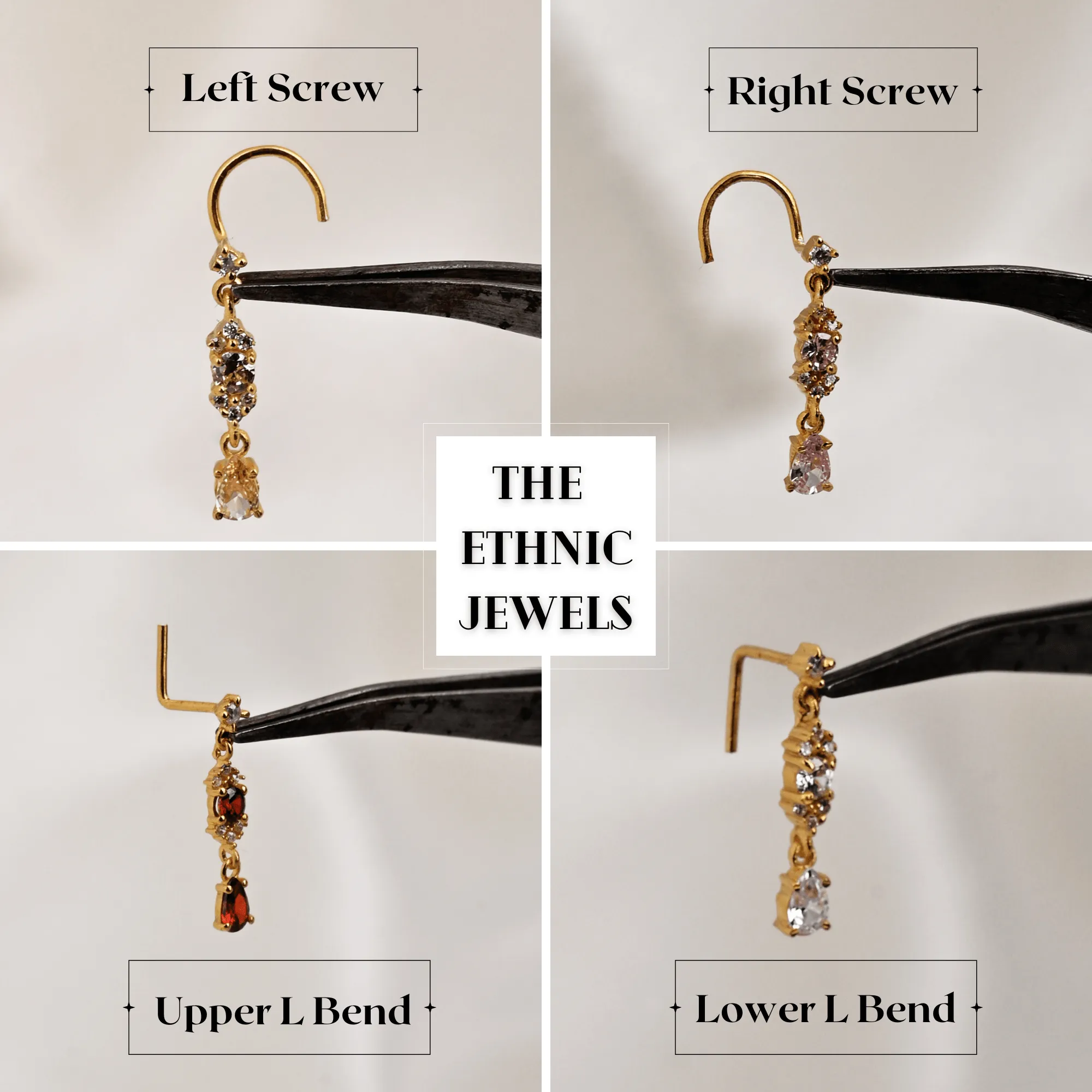 Gold Dangle Nose Ring – Stylish Dangling Nose Piercing Jewelry
