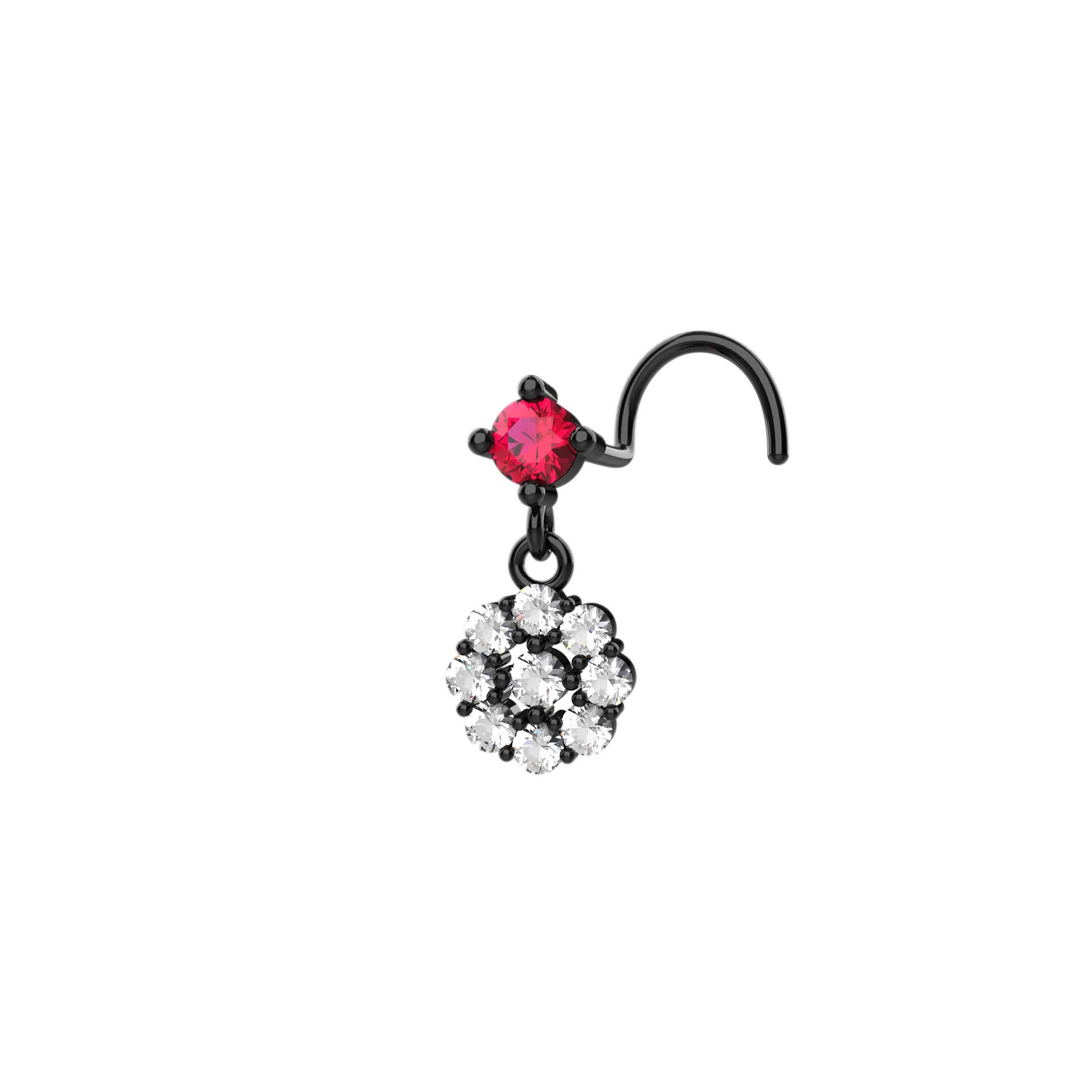 Gold Dangle Nose Stud – Delicate Dangling Piercing Jewelry for Women