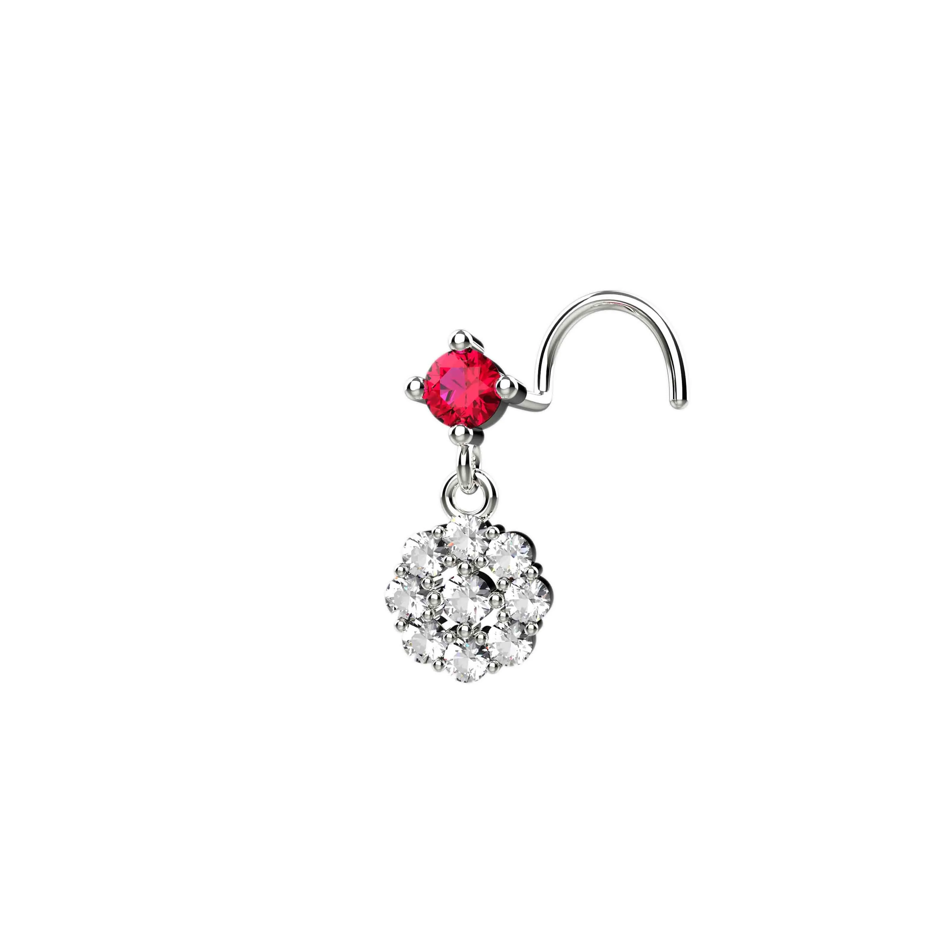 Gold Dangle Nose Stud – Delicate Dangling Piercing Jewelry for Women