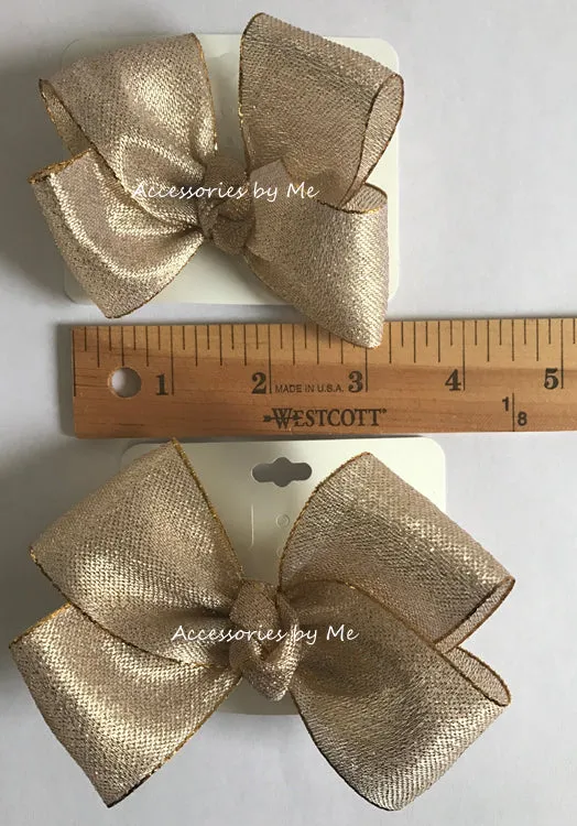 Gold Hair Bow