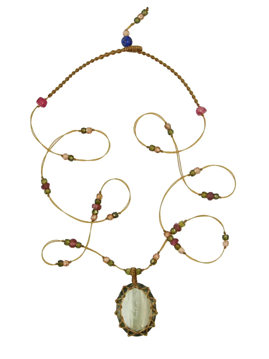 Green Amethyst - Short Tibetan Necklace