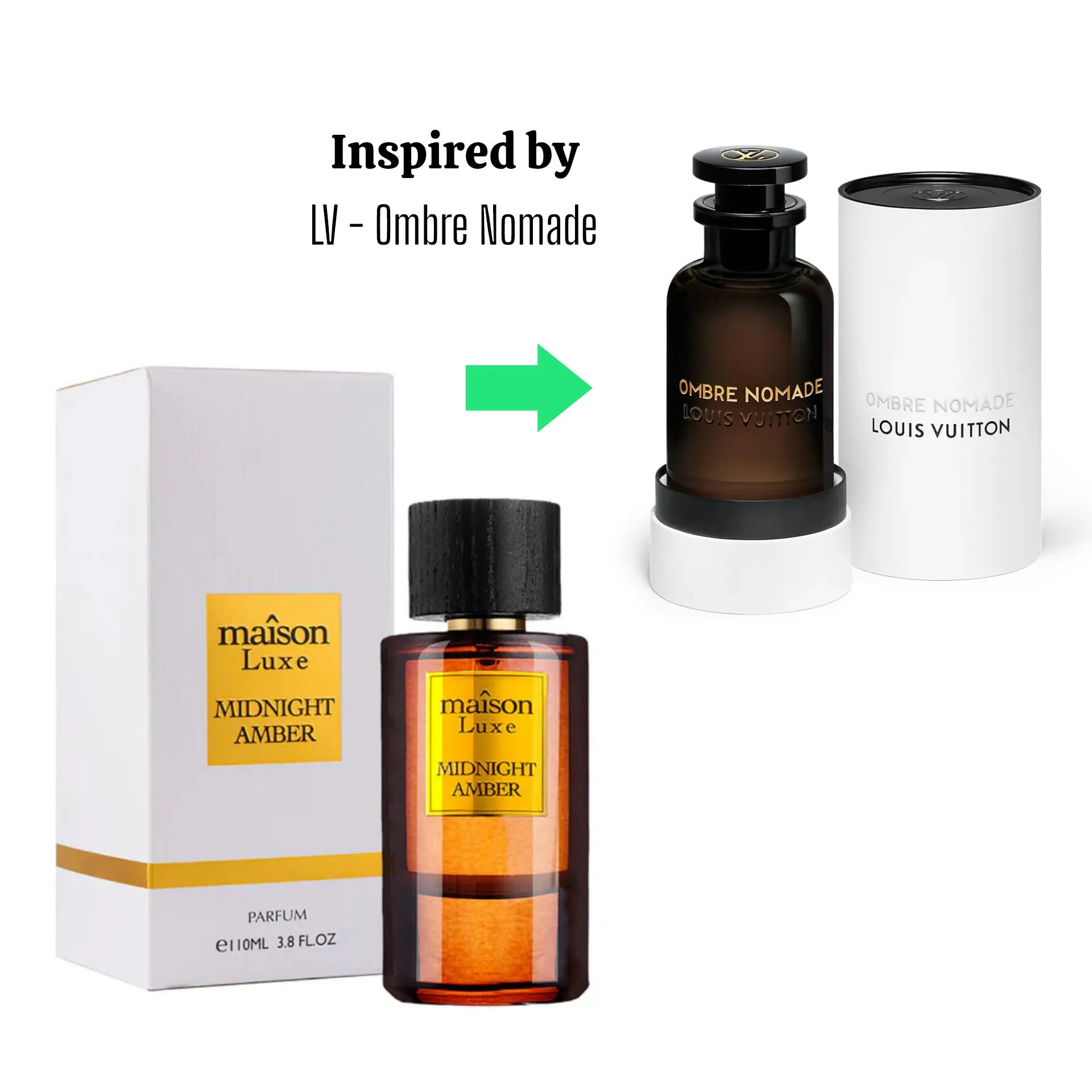Hamidi MAÎSON LUXE MIDNIGHT AMBER EDP Perfume - 110ML (Inspired by LV - Ombre Nomade)