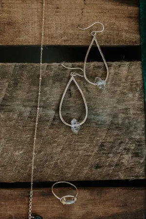 Herkimer Teardrop Earrings