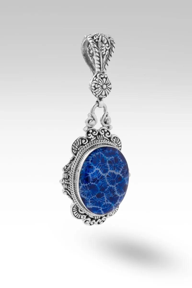 His Love Never Fails Pendant™ in Navy Blue Indonesian Coral