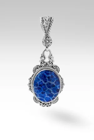 His Love Never Fails Pendant™ in Navy Blue Indonesian Coral