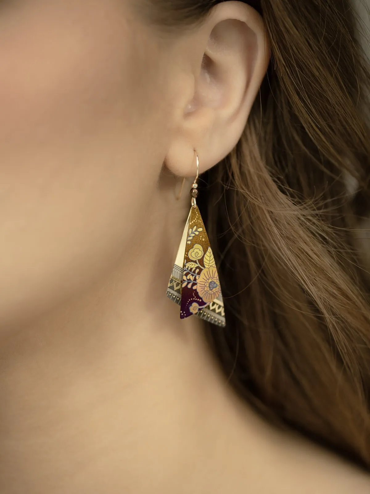 Holly Yashi All A Flutter Earrings - Amber Gold