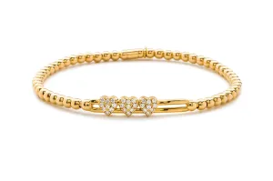 Hulchi Belluni Heart Slider Stretch Bracelet (20381)
