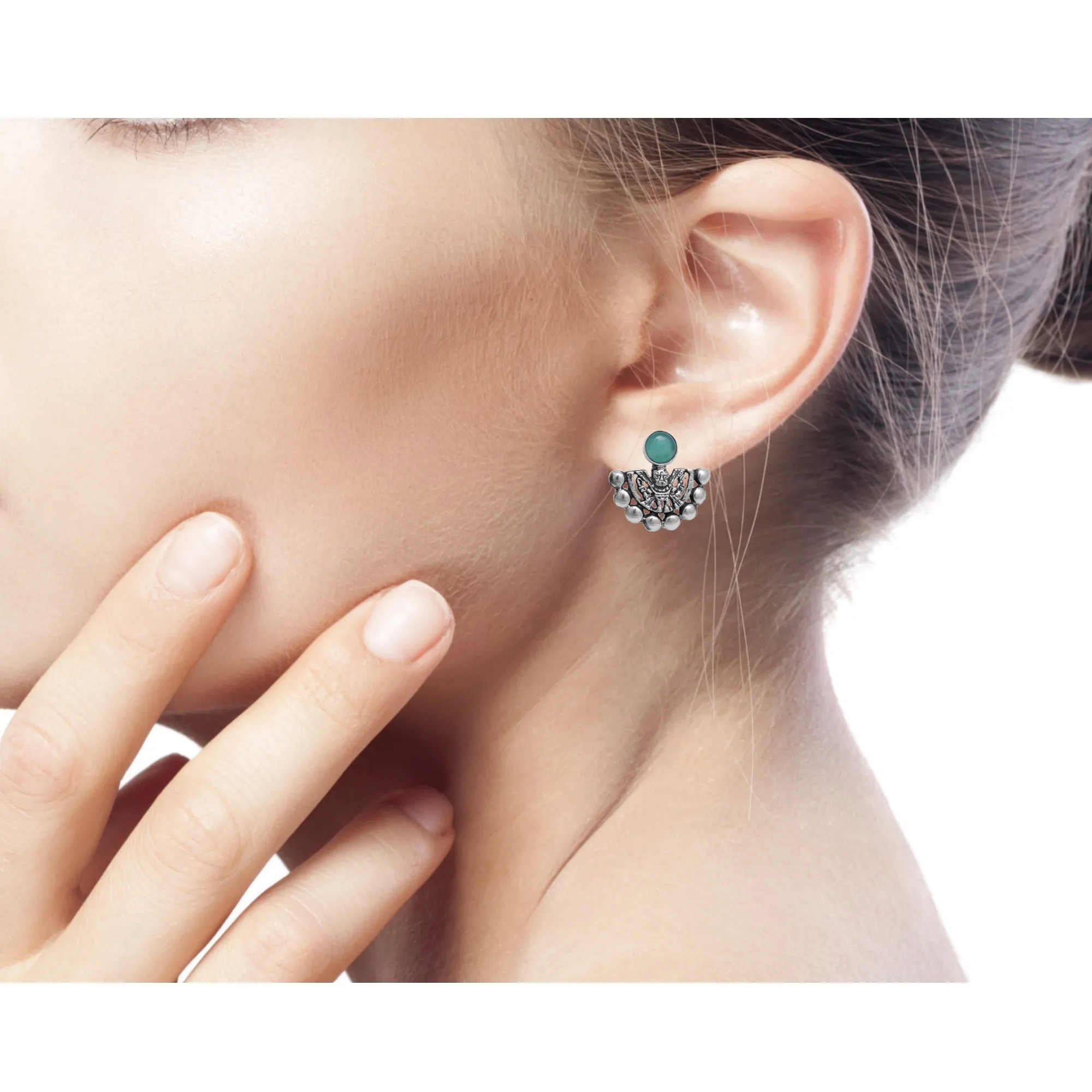 Inca Glyph Earrings with Opal and Sterling Silver - Child of the Sun | NOVICA