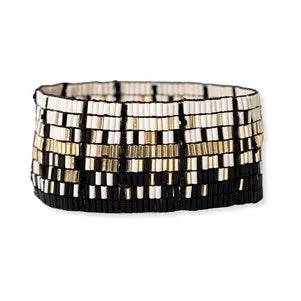 Ink   Alloy IA LXBR0600 Natalia mixed lure bead gradient stretch bracelet