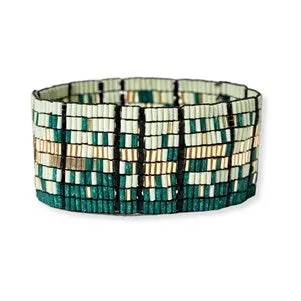 Ink   Alloy IA LXBR0600 Natalia mixed lure bead gradient stretch bracelet