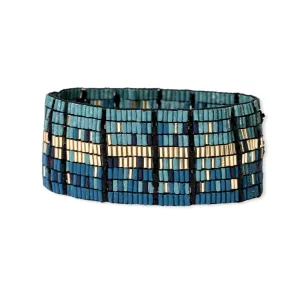 Ink   Alloy IA LXBR0600 Natalia mixed lure bead gradient stretch bracelet
