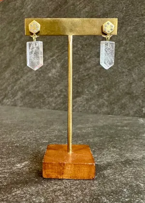 Judi Powers | Hexagon Pentagon Quartz Drop Earrings