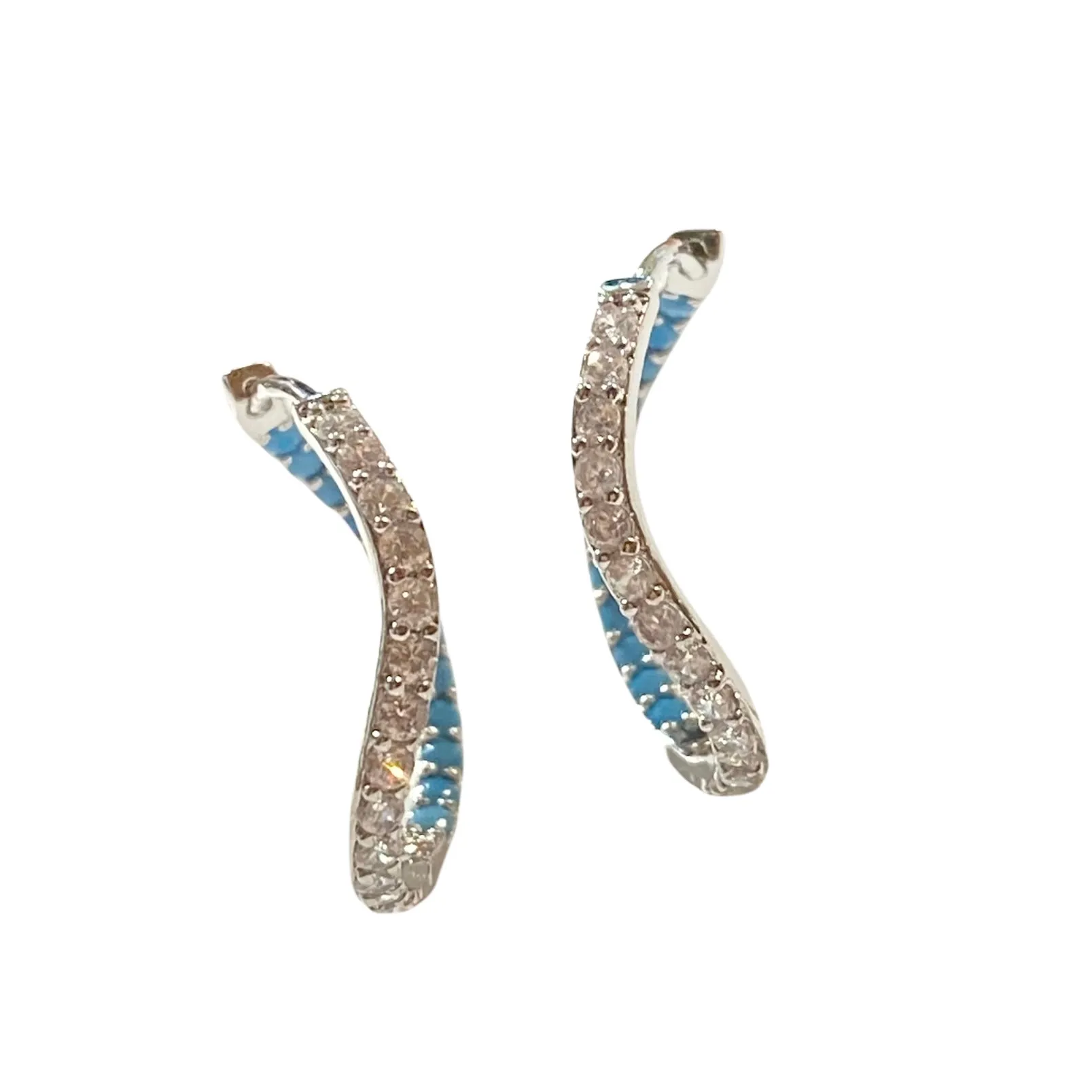 Karen Birthstone Inside Out Wavy Hoops