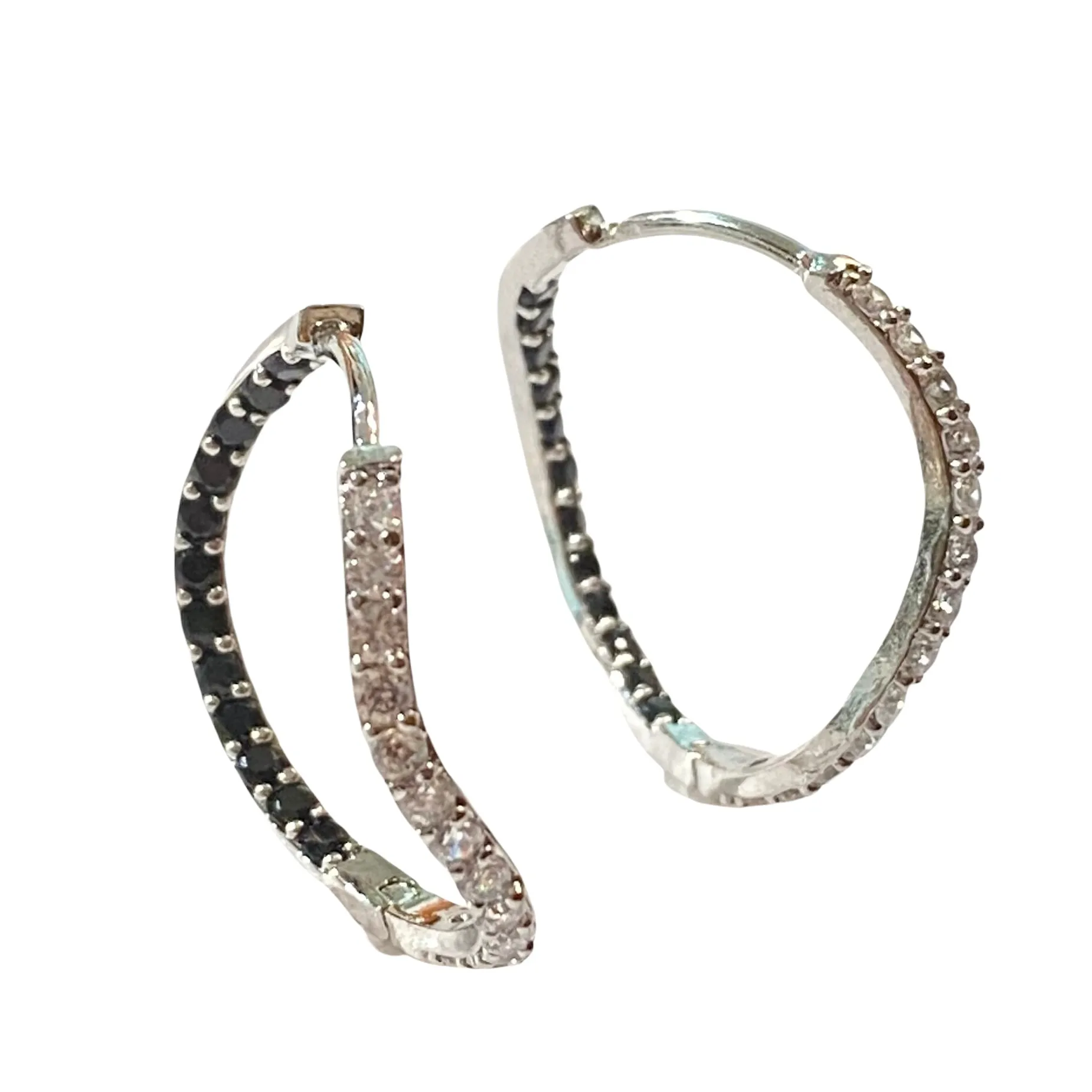 Karen Birthstone Inside Out Wavy Hoops