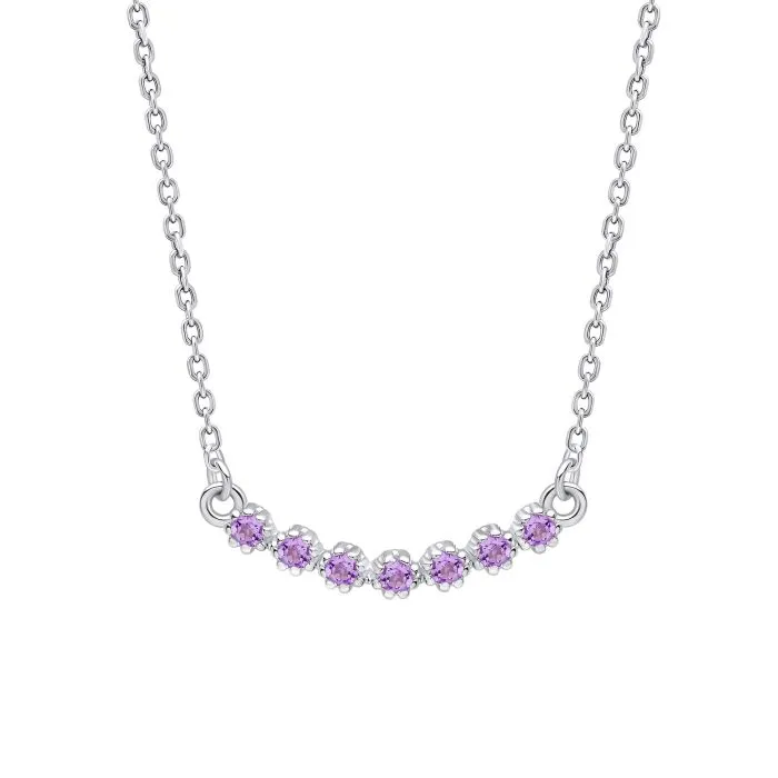 Laura Ashley Alford Meadow Light Amethyst Necklace