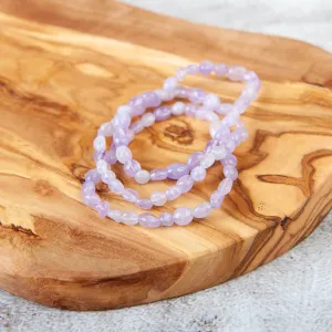 Lavender Amethyst Pebble Beaded Bracelet