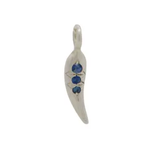 Lil Chili Light Blue Sapphire Sterling Silver Pendant by Dan-Yell