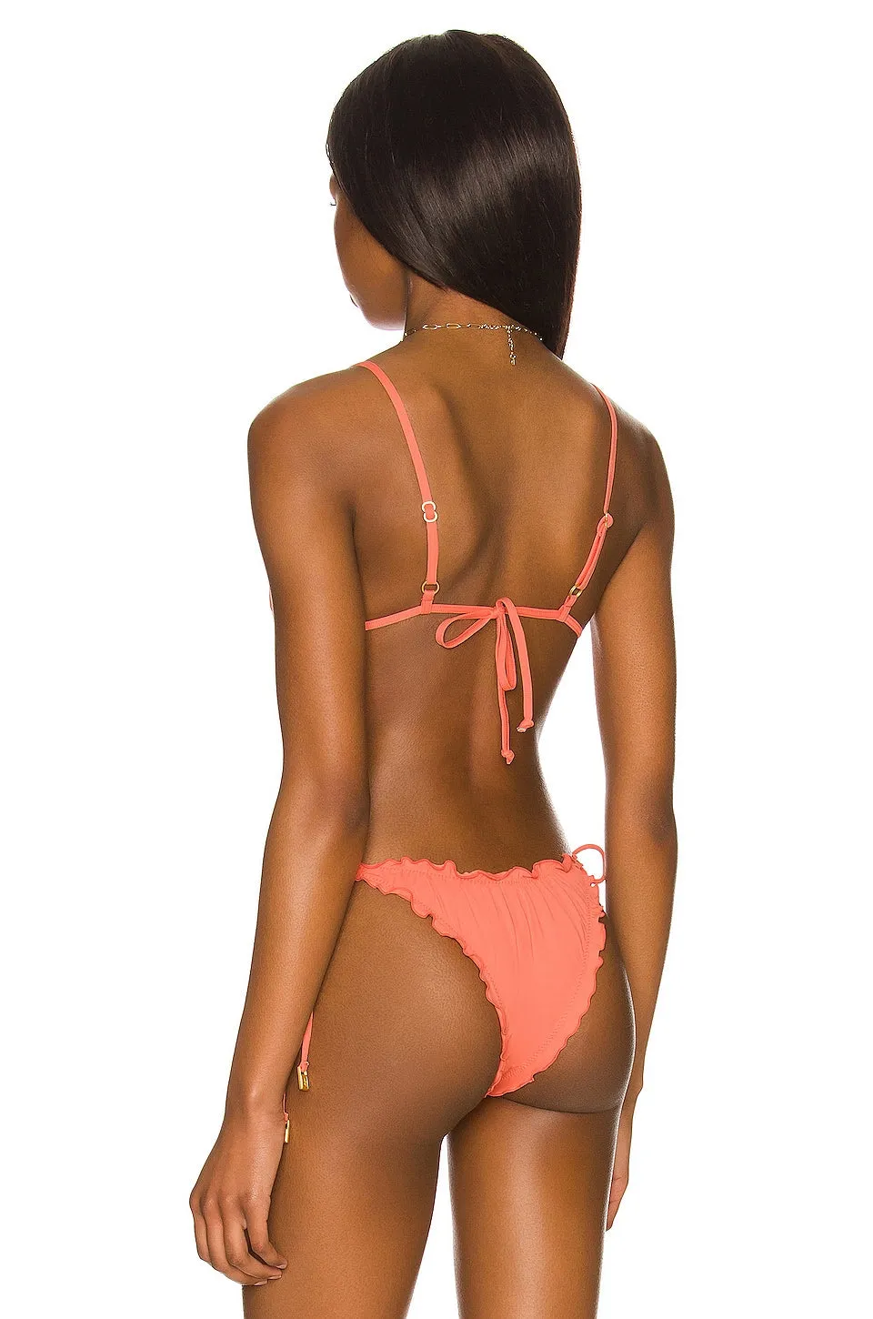 L*SPACE Maggie Bikini Top, Fusion Coral