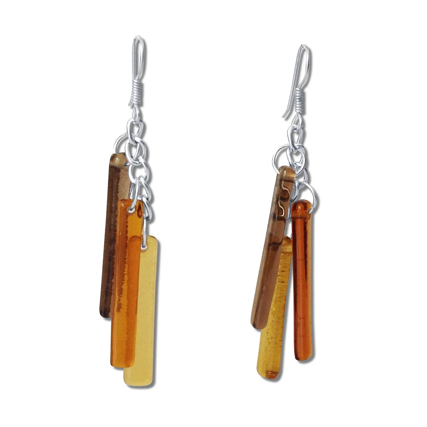 LTRAC Glass Earrings - Purple