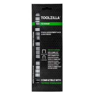 Lzilla Staple Pack 4400 Pieces Variety Of Staples For Staple Gun Narrow Crown