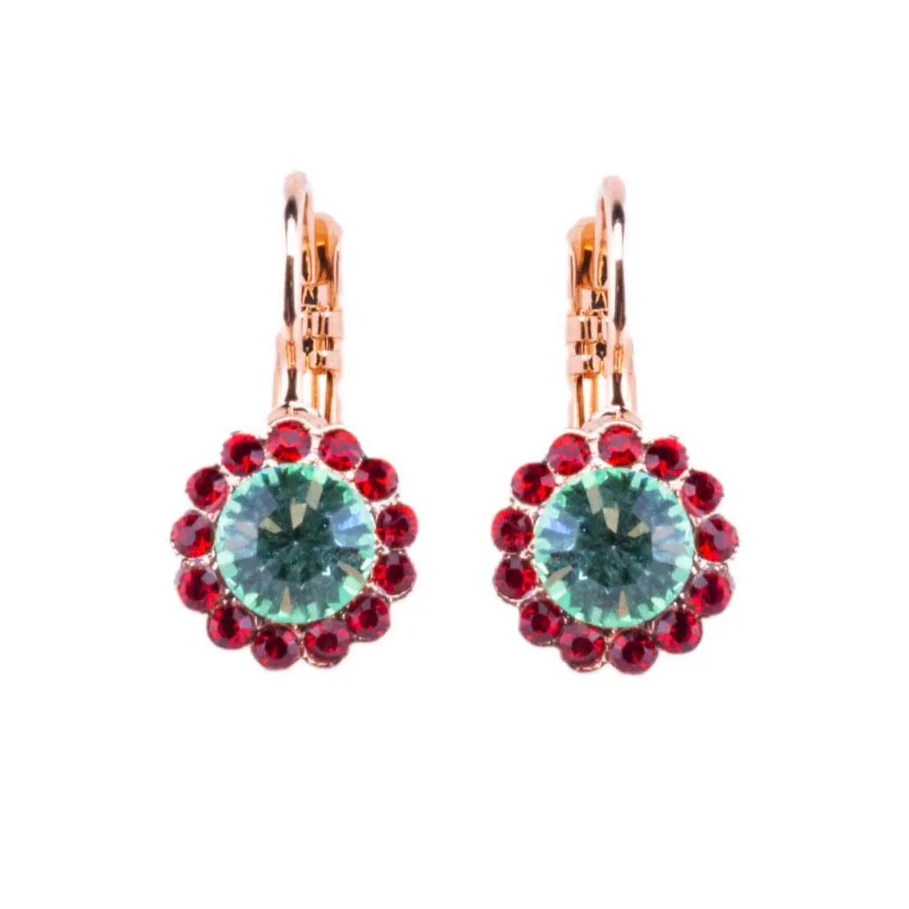 Medium Rosette Leverback Earrings in "Enchanted" *Preorder*
