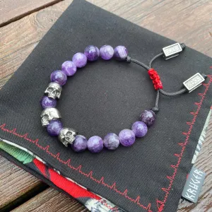 Memento Mori amethyst bracelet