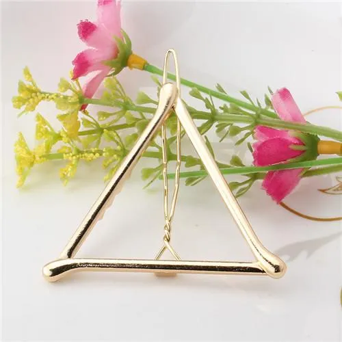 Minimalist Geometric Metal Barrette Hair Clip