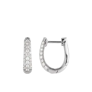 Natural Diamond Hoop Earrings