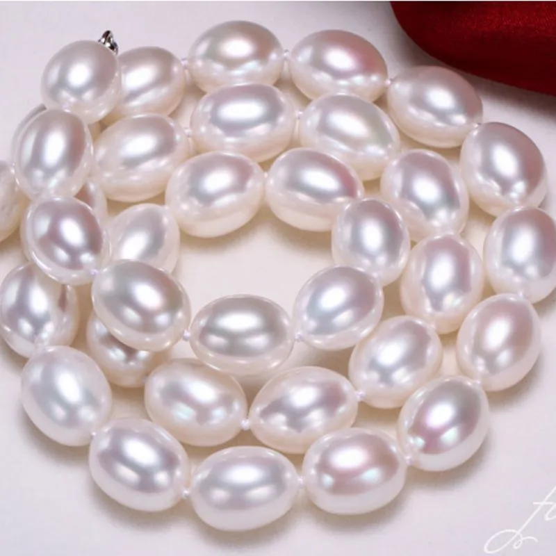 Natural freshwater pearl necklace 925 sterling silver clasp