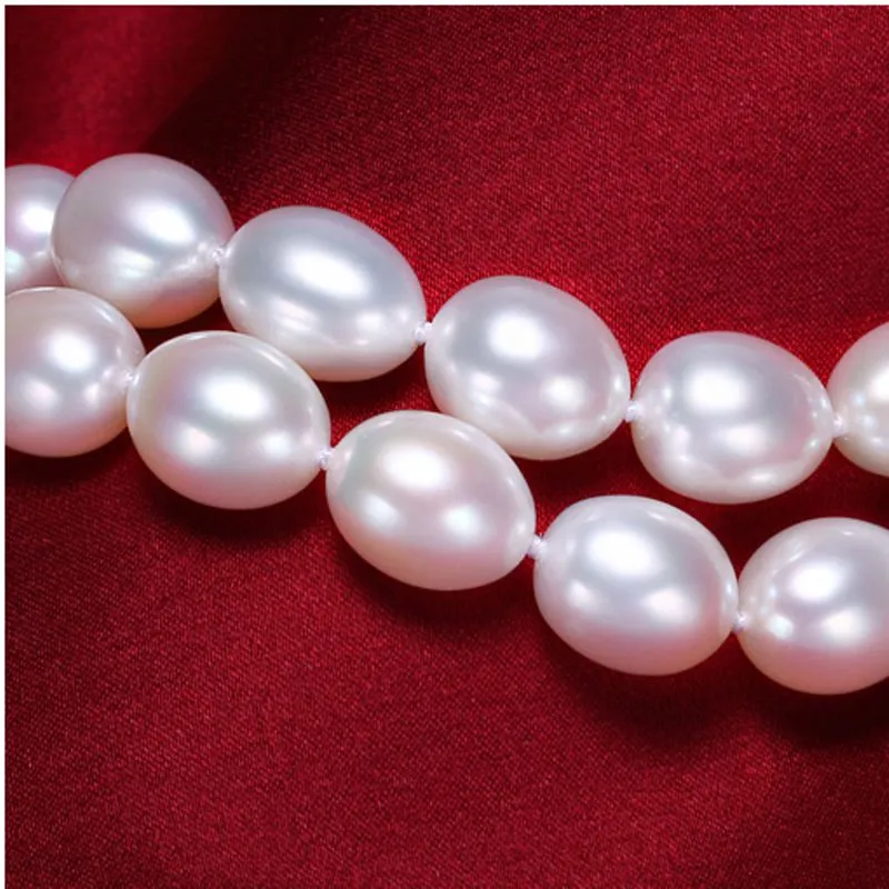 Natural freshwater pearl necklace 925 sterling silver clasp