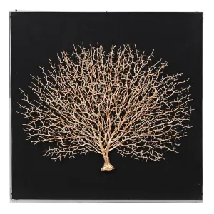 New England Gold Coral Effect Box Wall Art