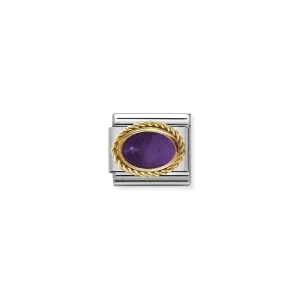 Nomination Composable Link Amethyst Opal Stone, 18K Gold