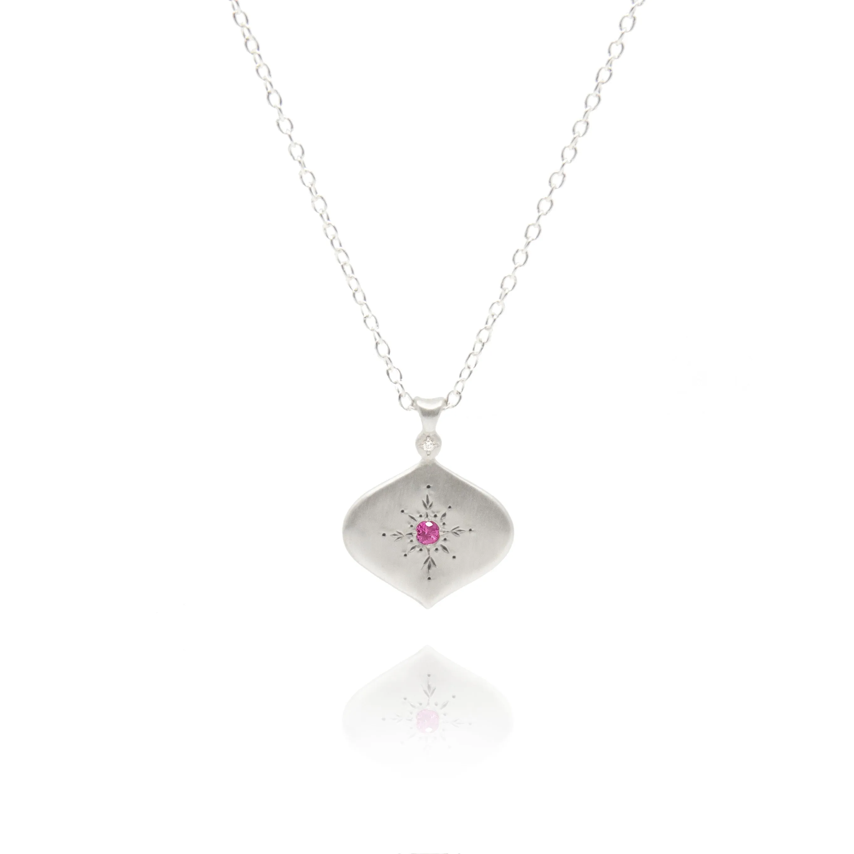 North Star Pink Sapphire Necklace