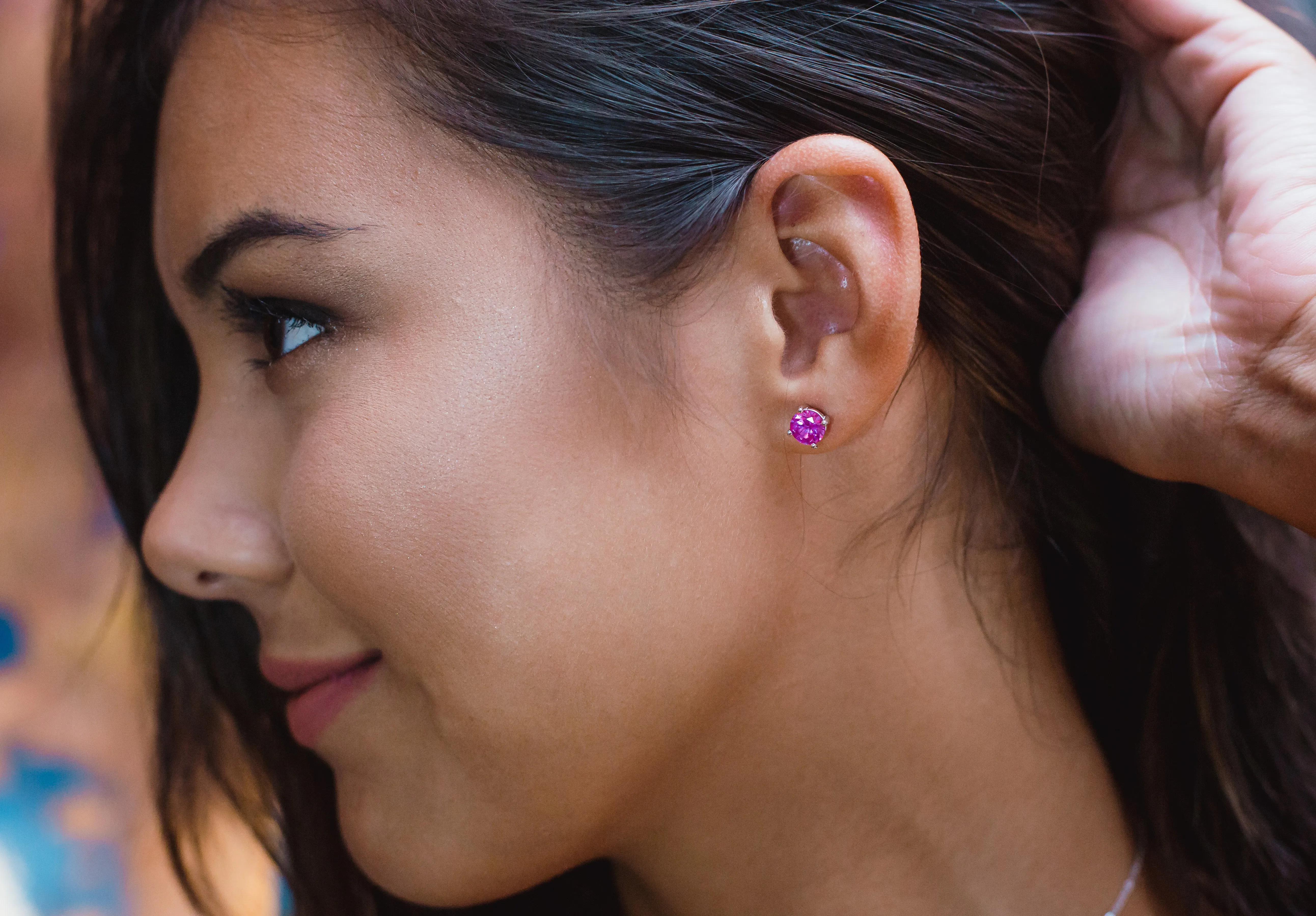 October Birthstone Earrings - Pink Tourmaline
