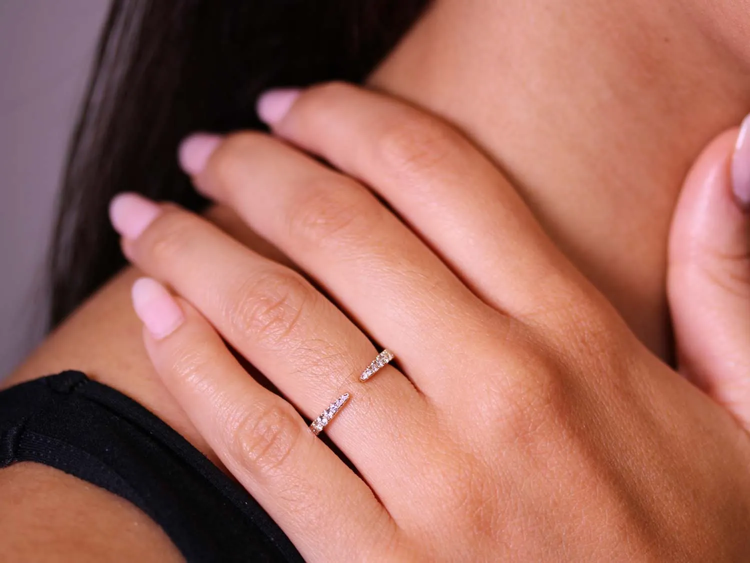 Open Center Diamond Wedding Band