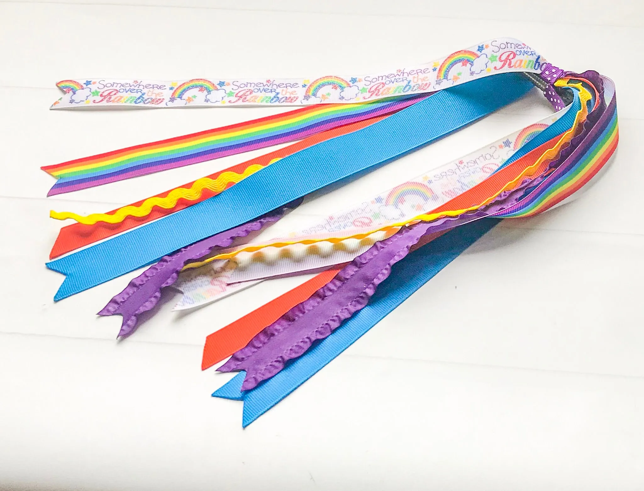 Over the Rainbow Ponytail Ribbon Streamers I The Enchanted Magnolia