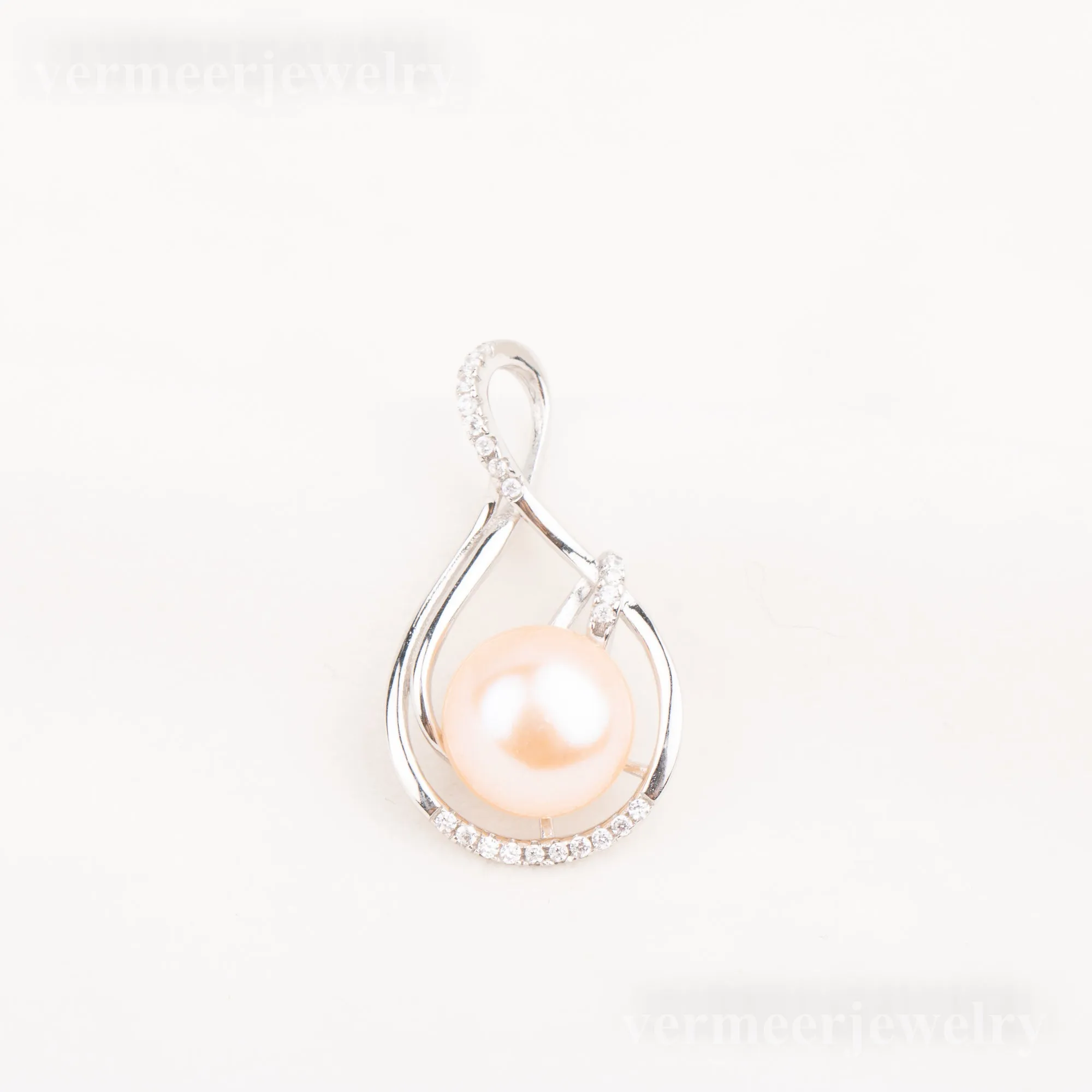 P010782 DIY 9-12mm Natural Freshwater pearl pendant accessory 925 sterling silver engagement jewelry necklace for women