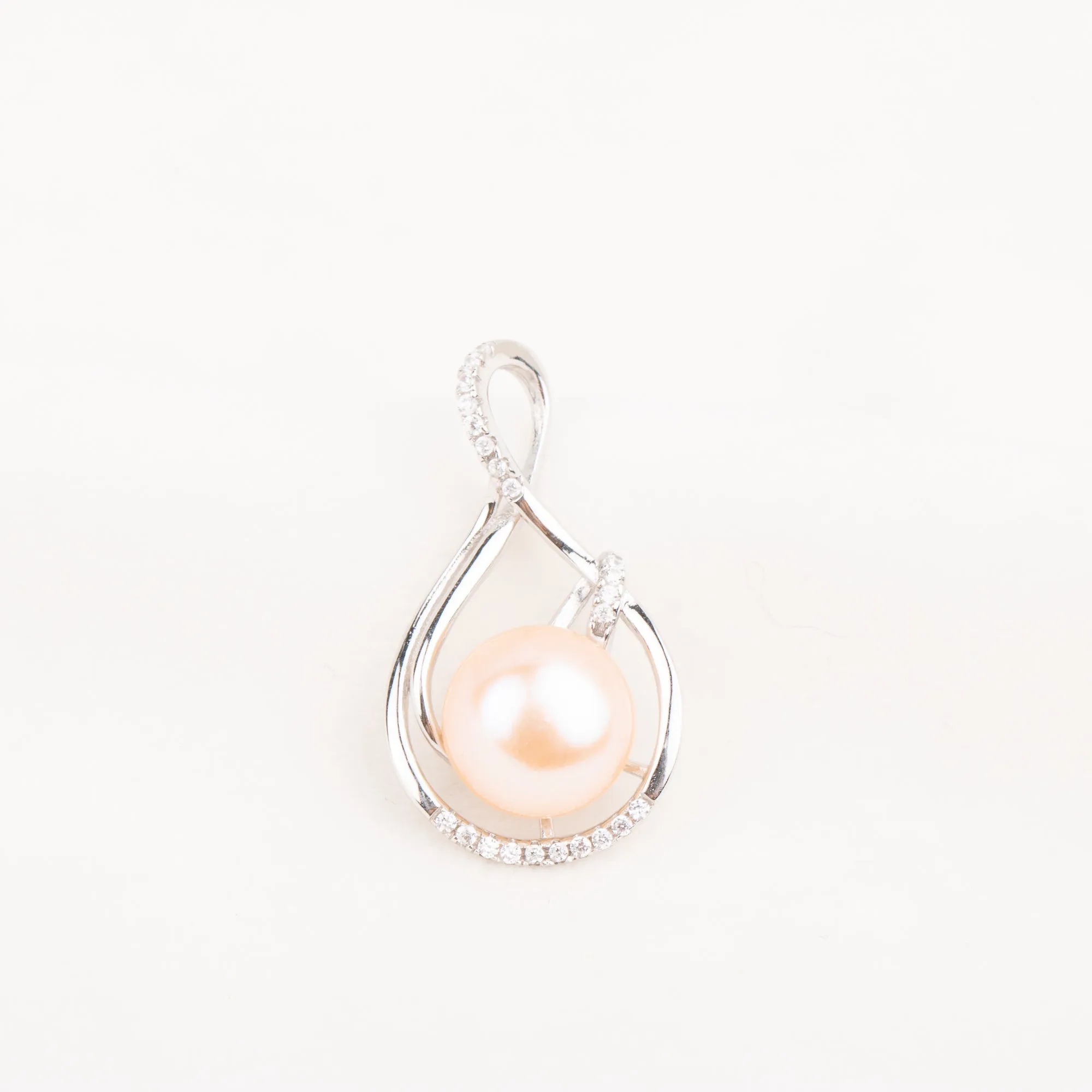P010782 DIY 9-12mm Natural Freshwater pearl pendant accessory 925 sterling silver engagement jewelry necklace for women