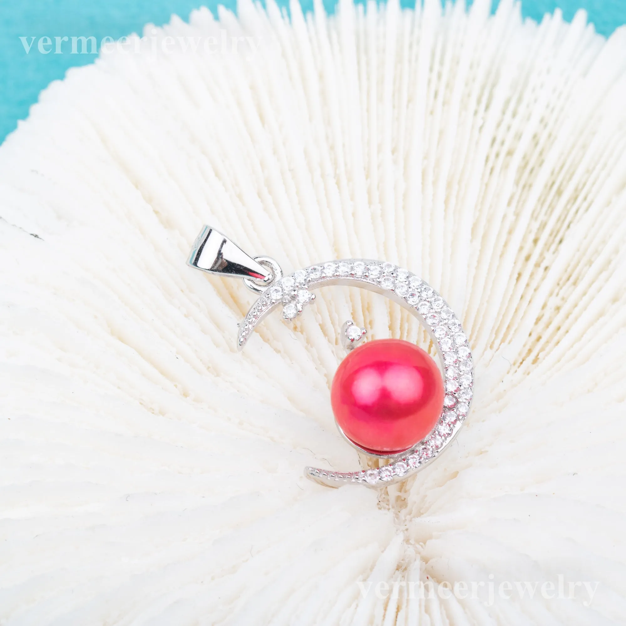 P010879 DIY 7-9mm Natural Freshwater pearl pendant accessory 925 sterling silver engagement jewelry necklace for women
