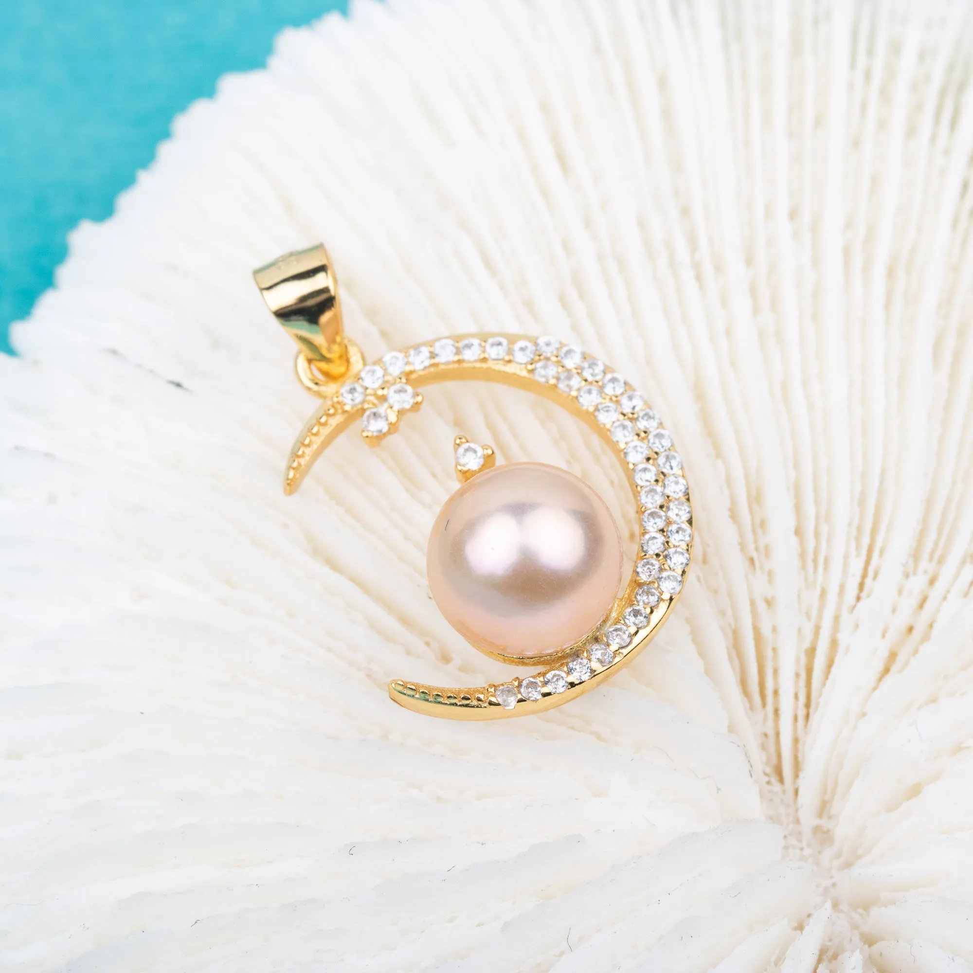 P010879 DIY 7-9mm Natural Freshwater pearl pendant accessory 925 sterling silver engagement jewelry necklace for women