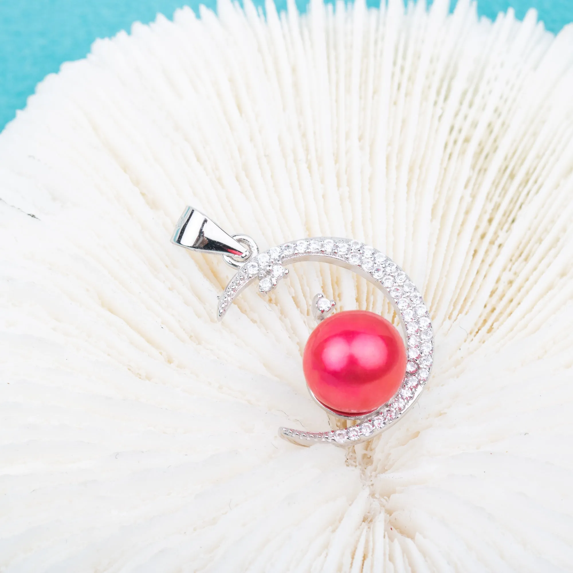 P010879 DIY 7-9mm Natural Freshwater pearl pendant accessory 925 sterling silver engagement jewelry necklace for women
