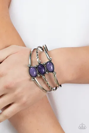 Paparazzi Bracelet ~ Extra Earthy - Purple