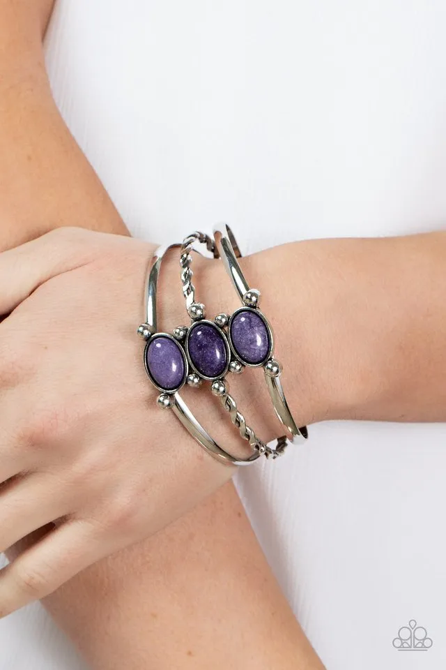 Paparazzi Bracelet ~ Extra Earthy - Purple