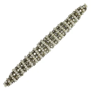 Pearl & Diamanté Bar Pin by Hattie Carnegie