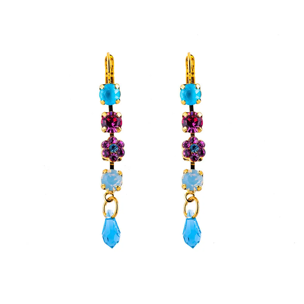 Petite Daisy Dangle Leverback Earrings in "Banana Split" *Custom*