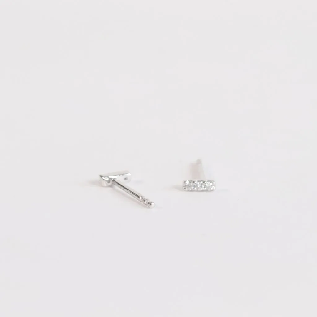 Petite Lab Grown Diamond Bar Studs