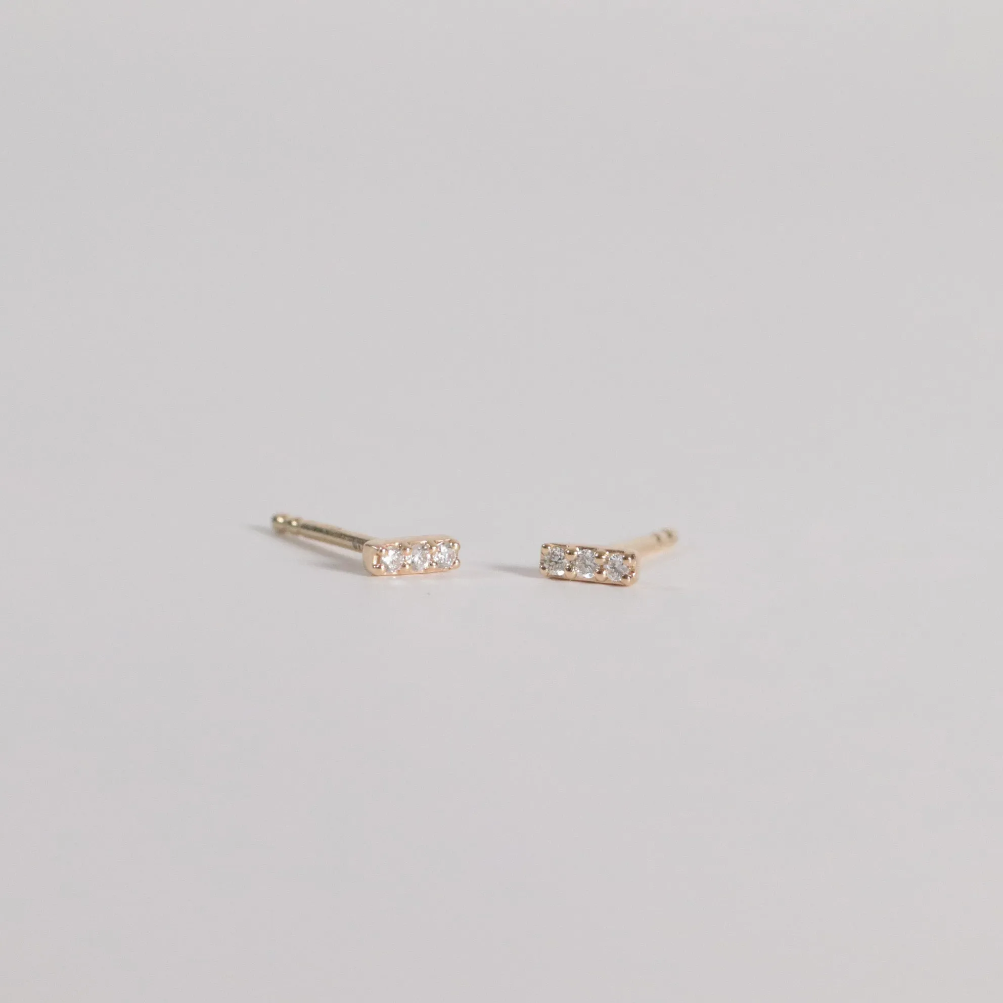 Petite Lab Grown Diamond Bar Studs