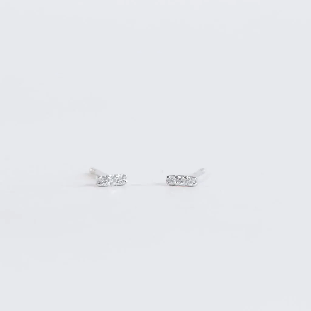 Petite Lab Grown Diamond Bar Studs