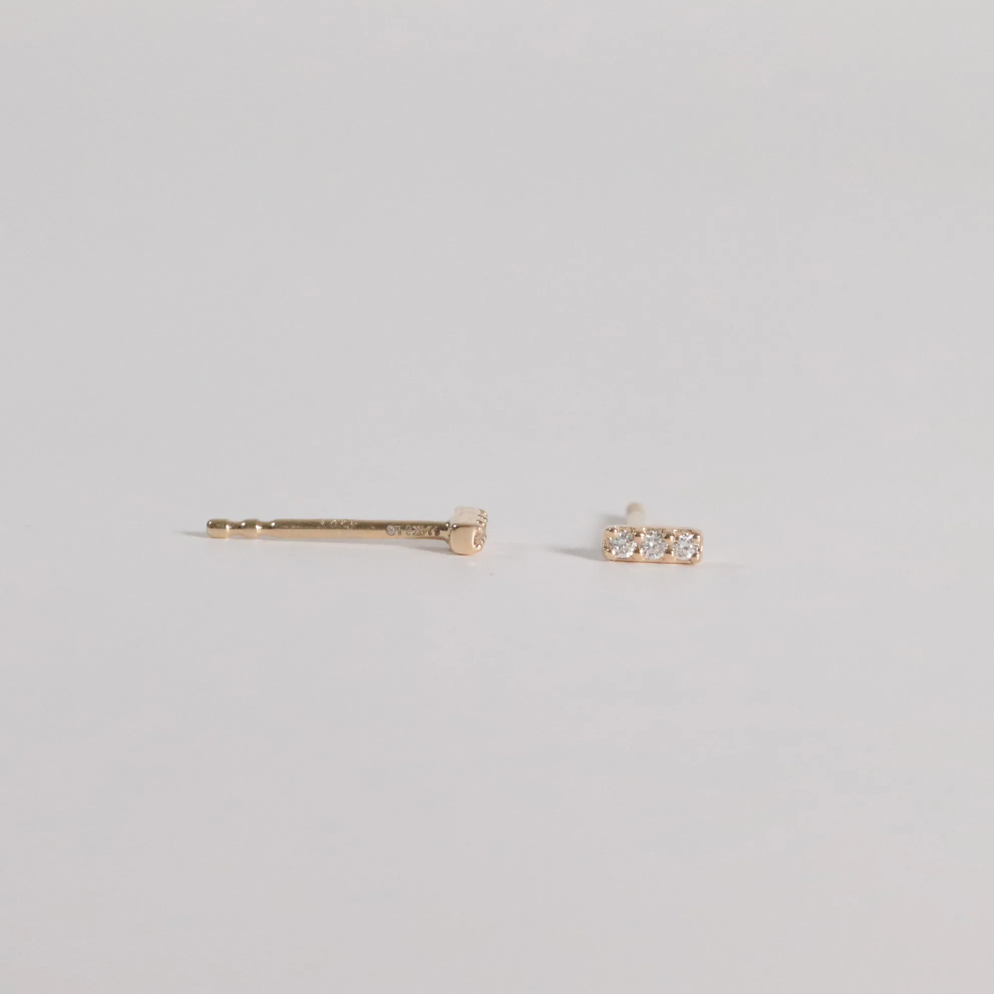 Petite Lab Grown Diamond Bar Studs