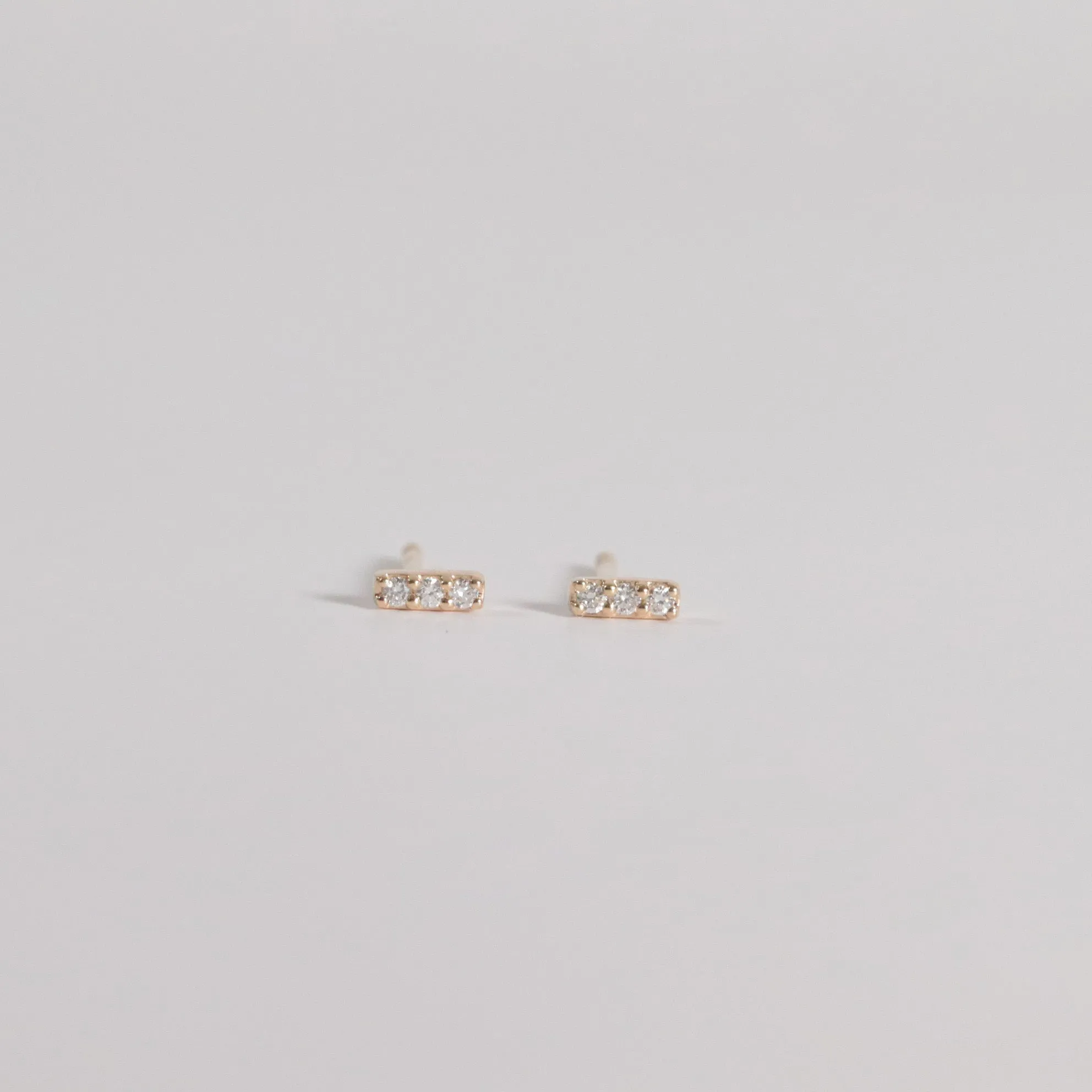 Petite Lab Grown Diamond Bar Studs